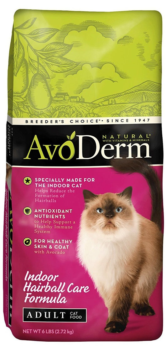 AVODERM: Cat Food Indoor Hairball, 6 lb - Vending Business Solutions