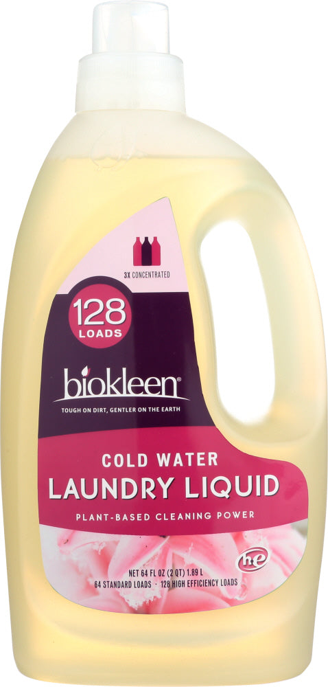 BIO KLEEN: Cold Water Formula Laundry Liquid, 64 oz - Vending Business Solutions