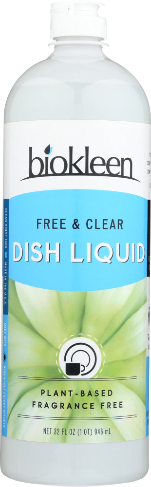 BIO KLEEN: Free & Clear Dish Liquid, 32 oz - Vending Business Solutions