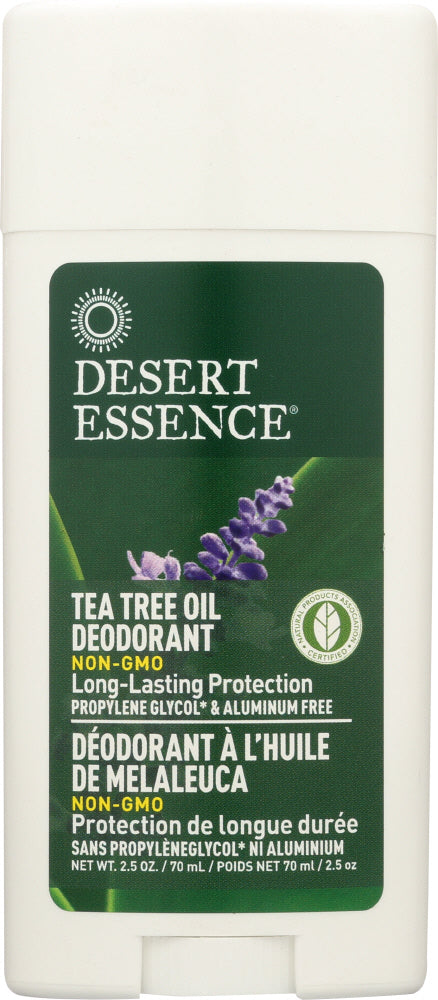 DESERT ESSENCE: Tea Tree Oil Deodorant with Lavender Oil, 2.5 oz - Vending Business Solutions