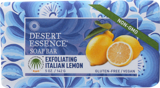 DESERT ESSENCE: Soap Bar Exfoliating Italian Lemon, 5 oz - Vending Business Solutions