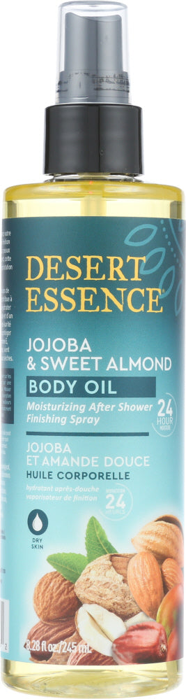 DESERT ESSENCE: Oil Body Jojoba and Sweet Almond, 8.28 oz - Vending Business Solutions