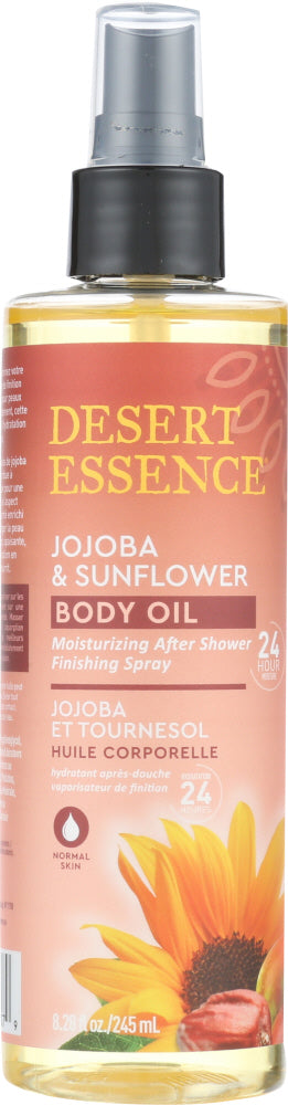 DESERT ESSENCE: Jojoba and Sunflower Body Oil, 8.28 fl oz - Vending Business Solutions