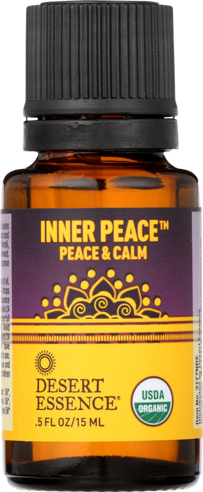 DESERT ESSENCE: Inner Peace Organic Essential Oil Blend, .5 oz - Vending Business Solutions