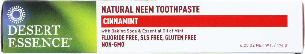 DESERT ESSENCE: Natural Neem Toothpaste Cinnamint, 6.25 oz - Vending Business Solutions