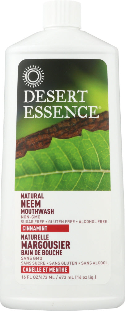 DESERT ESSENCE: Neem Mouthwash Cinnamint, 16 fo - Vending Business Solutions