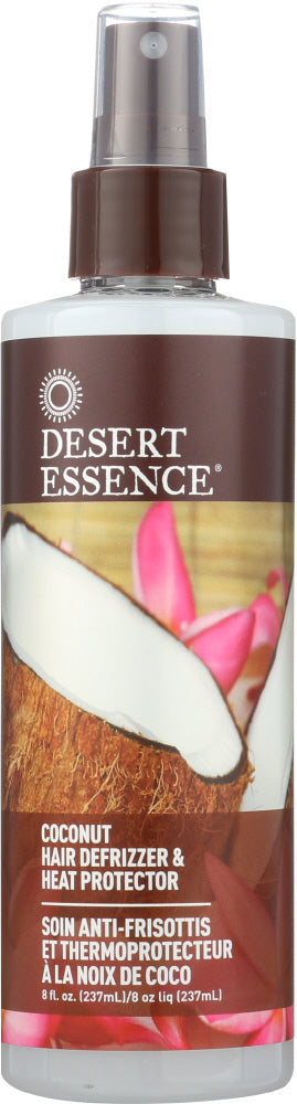 DESERT ESSENCE: Hair Defrizzer and Heat Protector Coconut, 8.5 oz - Vending Business Solutions