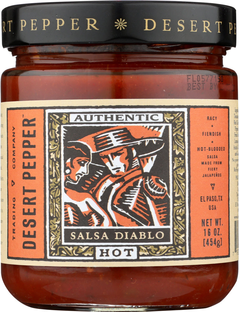 DESERT PEPPER: Diablo Hot Salsa, 16 oz - Vending Business Solutions