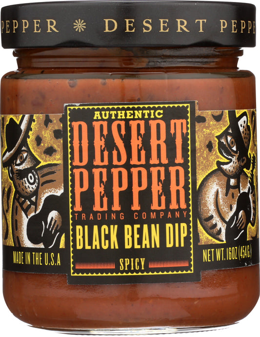 DESERT PEPPER: Black Bean Dip Spicy, 16 oz - Vending Business Solutions