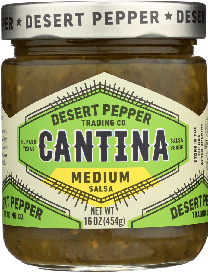 DESERT PEPPER: Salsa Cantina Medium Green, 16 oz - Vending Business Solutions