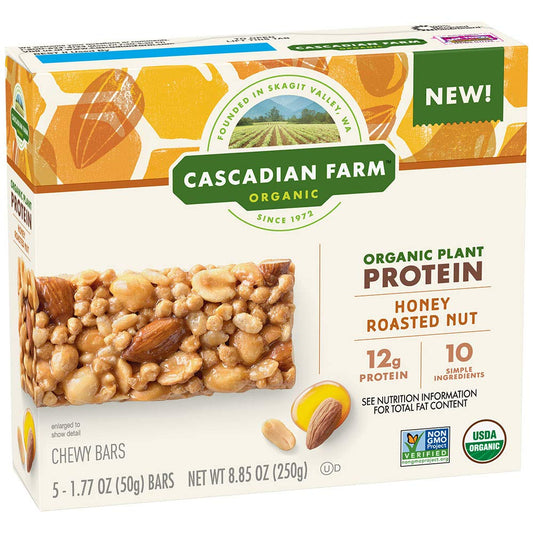 CASCADIAN FARM: Honey Roasted Nut Chewy Bars, 8.85 oz - Vending Business Solutions