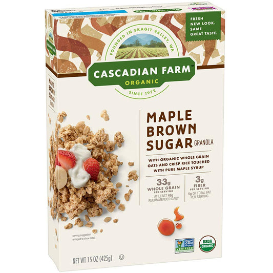 CASCADIAN FARM: Maple Brown Sugar Granola, 15 oz - Vending Business Solutions