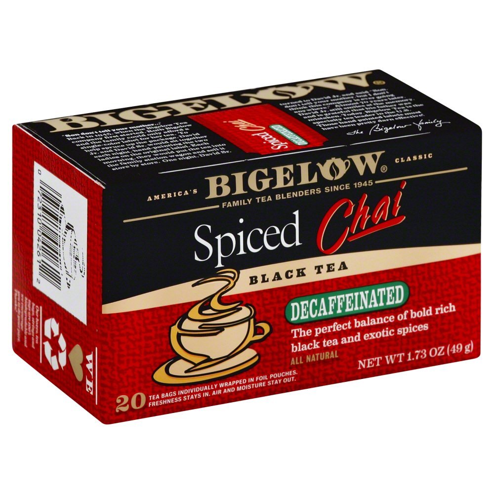BIGELOW: Spiced Chai Decaf Tea 20 Bags, 1.73 oz - Vending Business Solutions