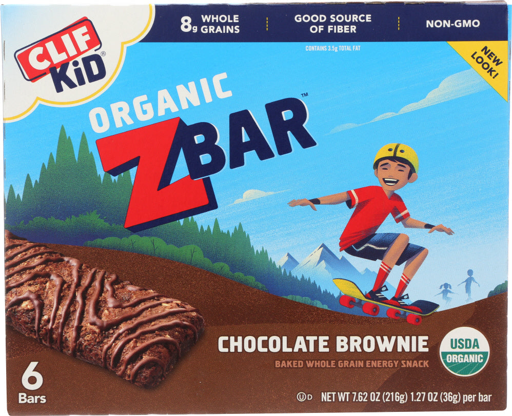 CLIF KID: Organic Zbar Chocolate Brownie 6 Bars, 7.62 Oz - Vending Business Solutions