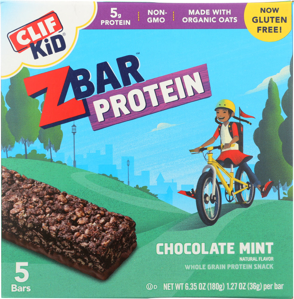 CLIF KID: ZBar Protein Chocolate Mint 5 Count, 6.35 oz - Vending Business Solutions