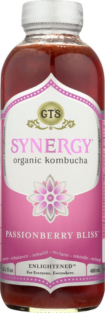 GTS ENLIGHTENED: Synergy Organic and Raw Kombucha Passionberry Bliss, 16 oz - Vending Business Solutions