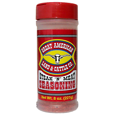 GREAT AMERICAN LAND & CATTLE: Seasoning Steak, 8 oz - Vending Business Solutions