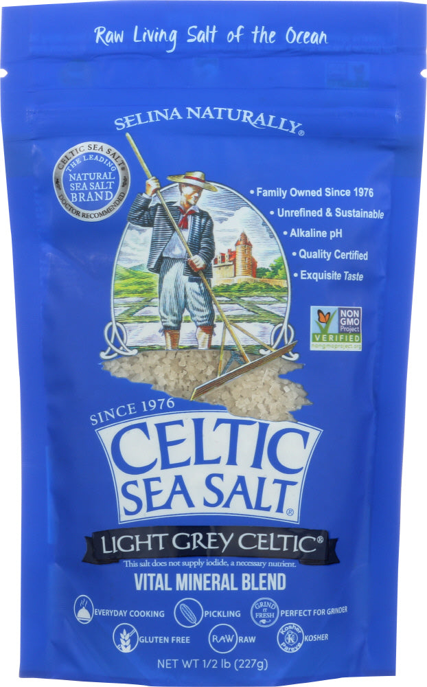 CELTIC: Sea Salt Light Grey Pouch, 8 oz - Vending Business Solutions