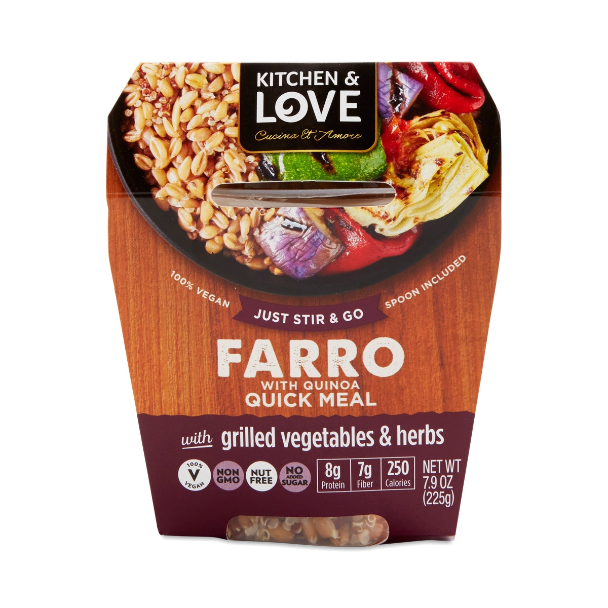 CUCINA & AMORE: Farro Meal Grilled Vegetable Herb, 7.9 oz - Vending Business Solutions