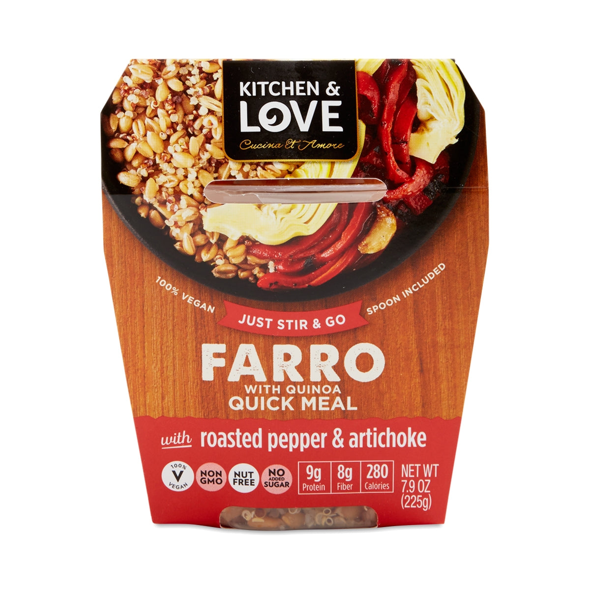 CUCINA & AMORE: Farro Meal Roasted Pepper Artichoke, 7.9 oz - Vending Business Solutions