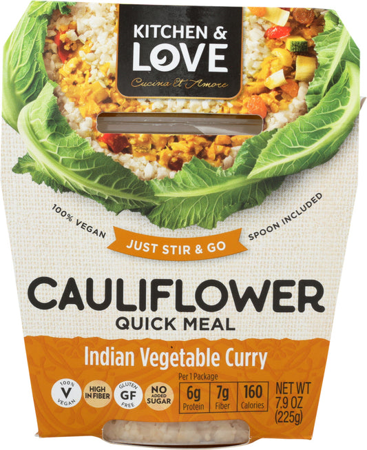 CUCINA & AMORE: Cauliflower Meal Indian Vegetable Curry, 7.9 oz - Vending Business Solutions