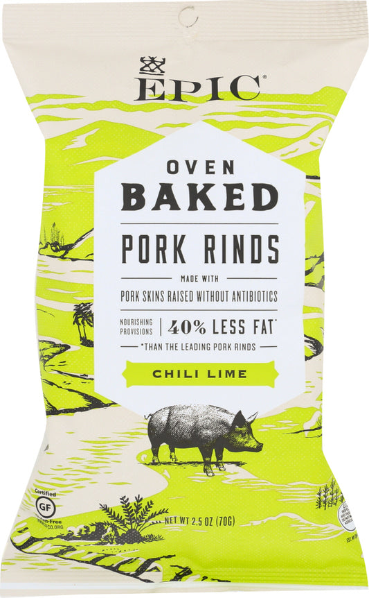 EPIC: Pork Rinds Chili Lime Baked, 2.5 oz - Vending Business Solutions