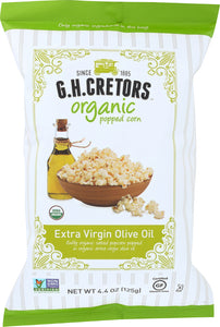G.H. CRETORS: Extra Virgin Olive Oil Organic Popped Corn, 4.4 oz - Vending Business Solutions