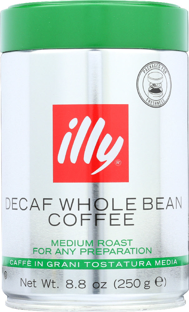 ILLYCAFFE: Whole Bean Decaffeinated Coffee, 8.8 oz - Vending Business Solutions