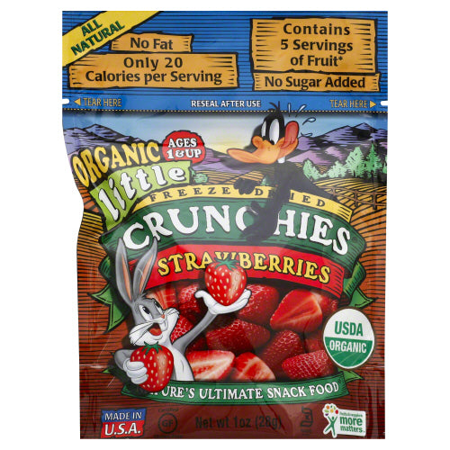 CRUNCHIES: Fruit Dried Little Strawberry, 1 oz - Vending Business Solutions
