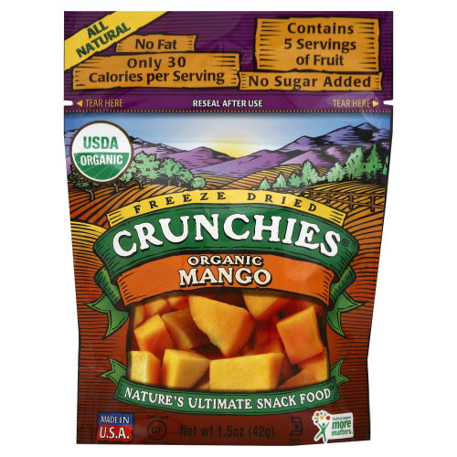CRUNCHIES: Fruit Freeze Dried Mango Organic, 1.5 oz - Vending Business Solutions