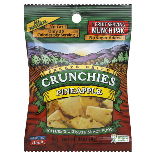 CRUNCHIES: Fruit Freeze Dried Pineapple Snacks. 0.33 oz - Vending Business Solutions