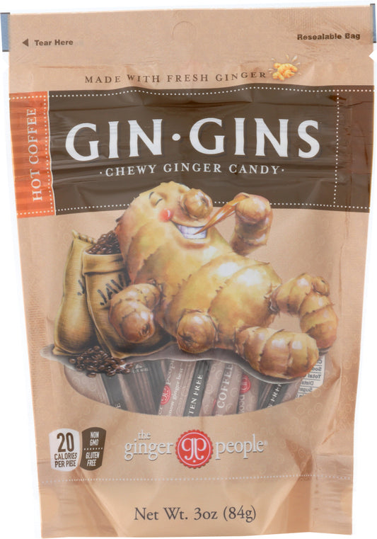 GINGER PEOPLE: Hot Chewy Coffee Ginger Candy, 3 oz - Vending Business Solutions