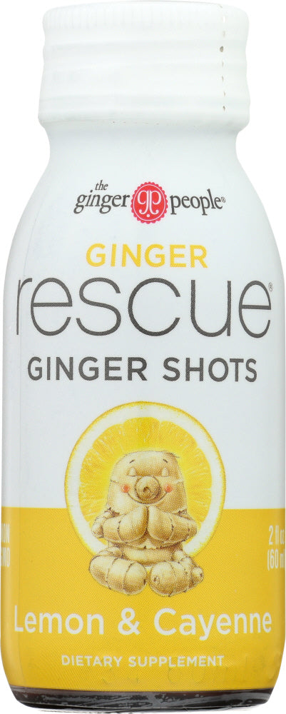 GINGER PEOPLE: Rescue Ginger Shots Lemon & Cayenne, 2 oz - Vending Business Solutions