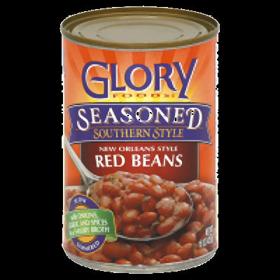 GLORY FOODS: Seasoned Red Beans, 14.5 oz - Vending Business Solutions