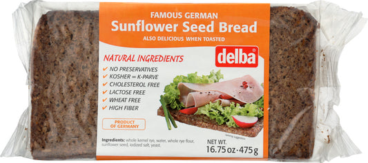 DELBA: Sunflower Seed Bread, 16.75 oz - Vending Business Solutions