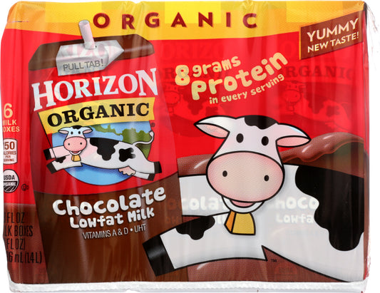 HORIZON: Organic Lowfat Milk Chocolate 6 Count (8 oz Each), 48 oz - Vending Business Solutions
