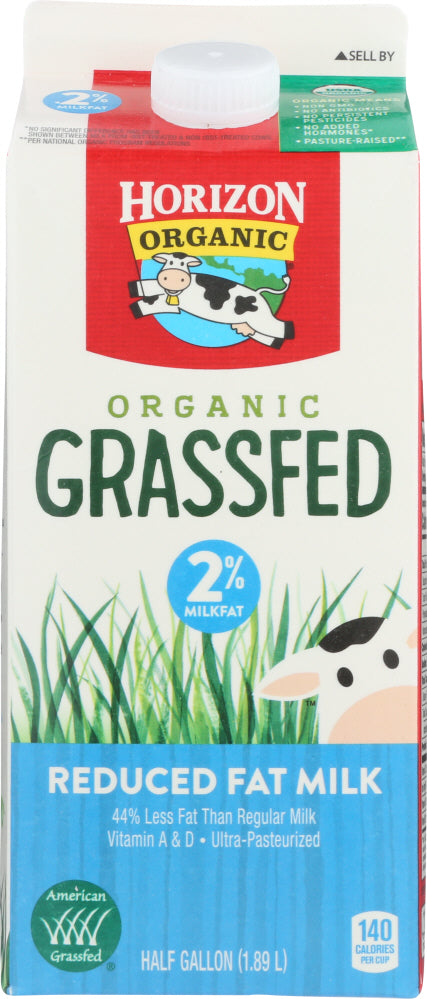HORIZON: Organic Grassfed Reduced 2% Fat Milk, 64 oz - Vending Business Solutions
