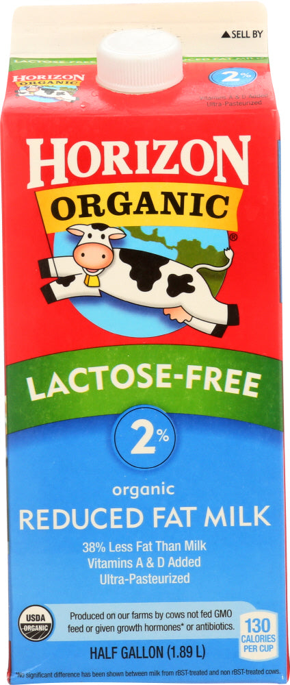 HORIZON: Organic Lactose-Free 2% Reduced Fat Milk, 64 Oz - Vending Business Solutions