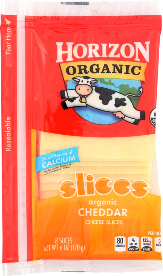 HORIZON: Organic Cheddar Cheese Slices, 6 oz - Vending Business Solutions