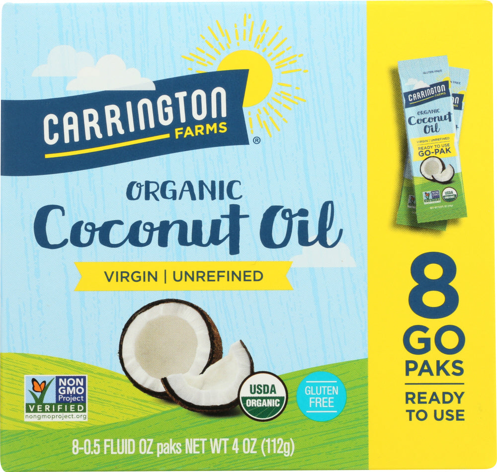 CARRINGTON FARMS: Organic Coconut Oil Unrefined 8 Pack, 4 oz - Vending Business Solutions