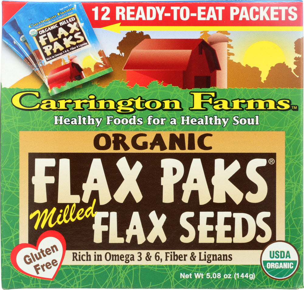 CARRINGTON FARMS: Organic Milled Flax Seeds Pack of 12, 5.08 oz - Vending Business Solutions