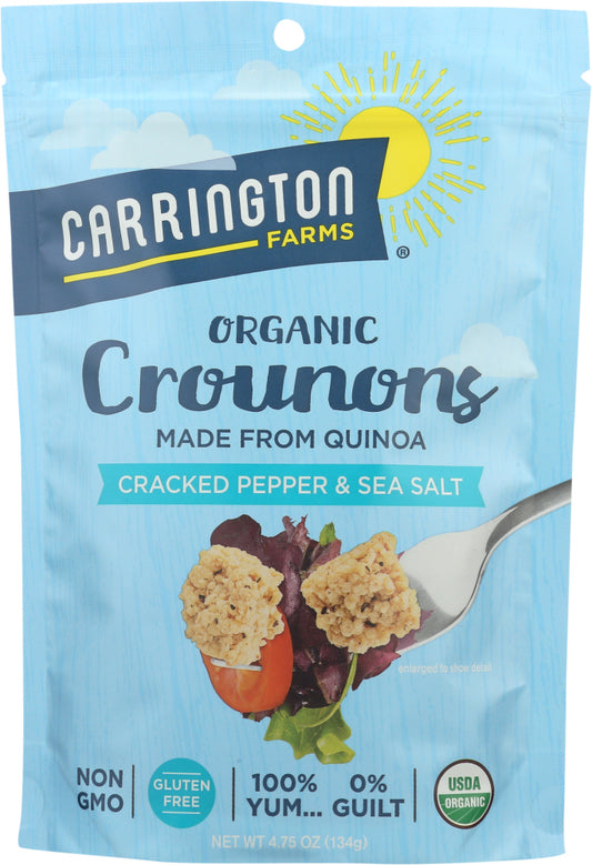 CARRINGTON FARMS: Crounons Cracked Pepper Sea Salt, 4.75 oz - Vending Business Solutions