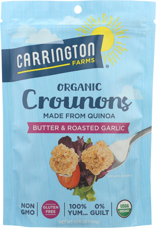 CARRINGTON FARMS: Crounons Butter Roasted Garlic, 4.75 oz - Vending Business Solutions