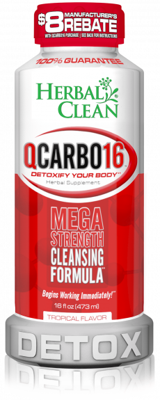 HERBAL CLEAN: QCarbo16 Mega Strength Cleansing Formula Tropical, 16 oz - Vending Business Solutions