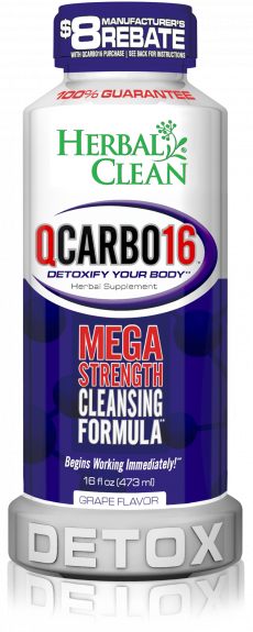 HERBAL CLEAN: QCarbo16 Mega Strength Cleansing Formula Grape, 16 oz - Vending Business Solutions
