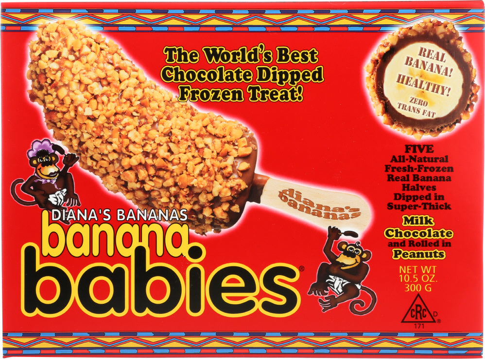 DIANAS BANANAS: Banana Babies Milk Chocolate and Peanuts, 10.50 oz - Vending Business Solutions