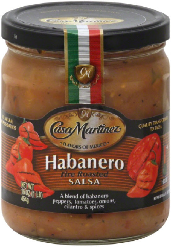 CASA MARTINEZ: Habanero Fire Roasted Salsa, 16 oz - Vending Business Solutions