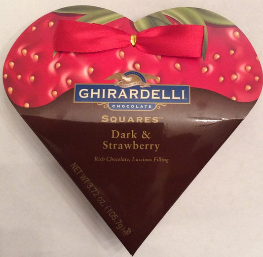 GHIRARDELLI: Dark Chocolate Squares Valentine Heart, 3.72 oz - Vending Business Solutions