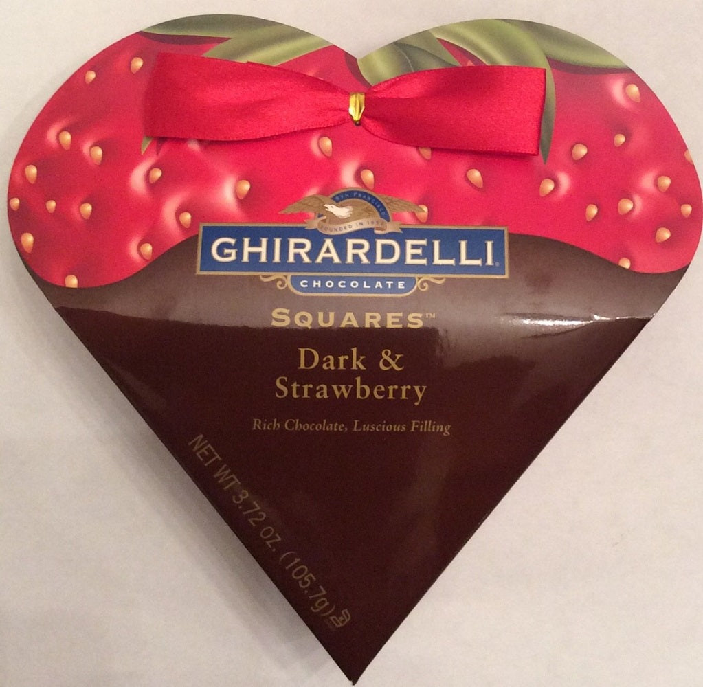 GHIRARDELLI: Dark Chocolate Squares Valentine Heart, 3.72 oz - Vending Business Solutions