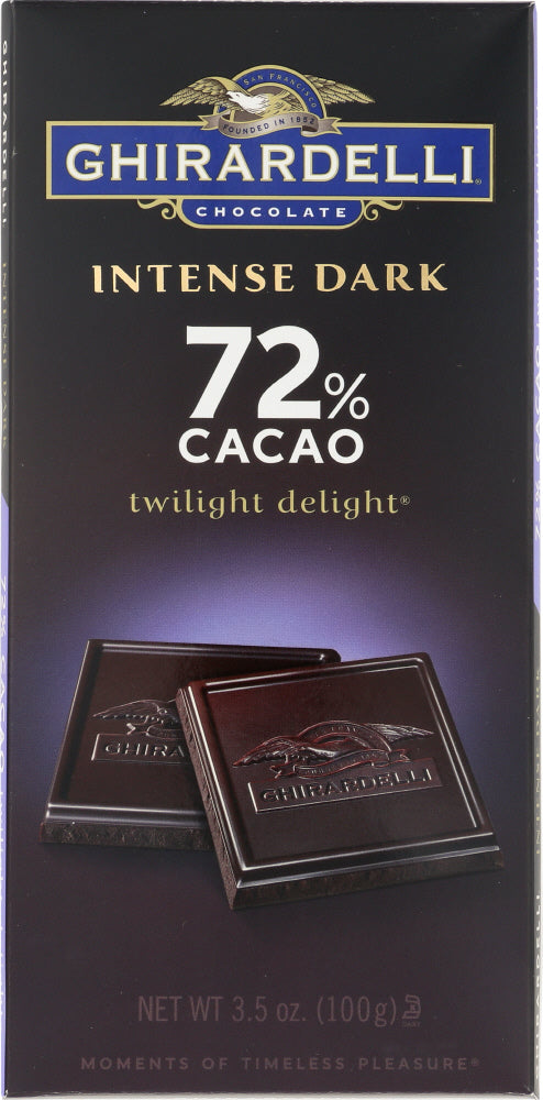 GHIRARDELLI: Chocolate Intense Dark Bar Twilight Delight 72% Cacao, 3.5 oz - Vending Business Solutions